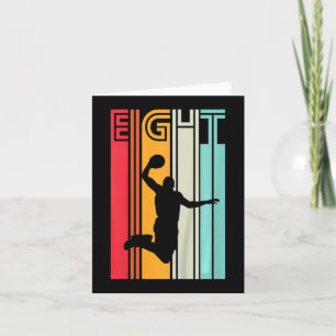Kinder 8. Geburtstag Basketball Lover Geschenk 8 J Karte