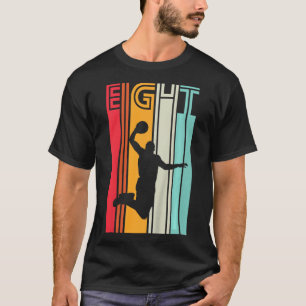 Kinder 8. Geburtstag Basketball Lover Geschenk 8 J T-Shirt