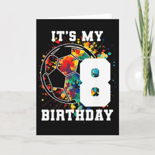 Kinder 8. Geburtstag Fußball Byll Geburtstagsfeier Karte