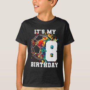 Kinder 8. Geburtstag Fußball Byll Geburtstagsfeier T-Shirt