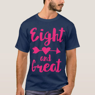 Kinder 8. Geburtstag Geschenk acht und groß T-Shirt