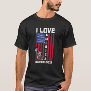 Kinder 8. Geburtstag I Liebe Amerika Seit 2014 USA T-Shirt