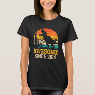 Kinder 8. Geburtstag Junge Dinosaurier Trex 8 Jahr T-Shirt