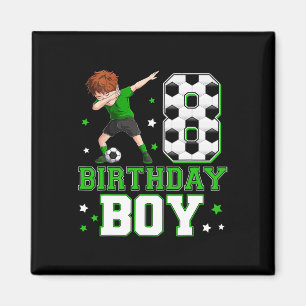 Kinder 8. Geburtstag Junge Fußball 8 Jahre alter 9 Magnet
