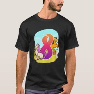 Kinder 8. Geburtstag Reiten Reiten Reiten Thema Ei T-Shirt