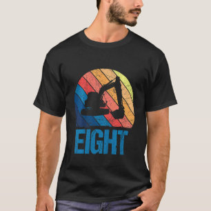Kinder 8. Geburtstag Retro Bagger Bau Veh T-Shirt