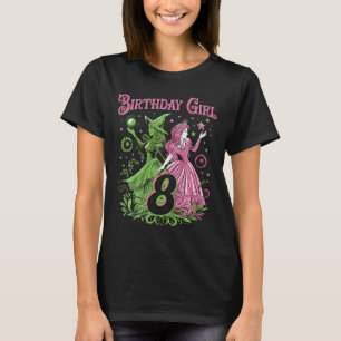 Kinder 8. Geburtstag Rosa und Grün 8 Jahre alt T-Shirt