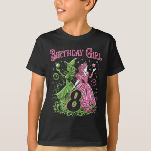Kinder 8. Geburtstag Rosa und Grün 8 Jahre alt T-Shirt