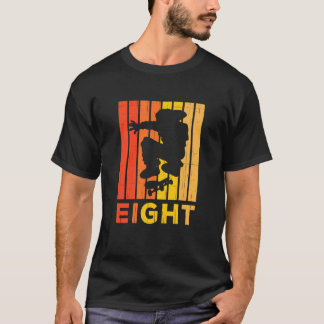 Kinder 8. Geburtstag Skater Junge Mädchen 8 Jahre  T-Shirt