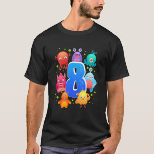 Kinder 8 Geburtstagsmonster Geburtstagsparty T-Shirt
