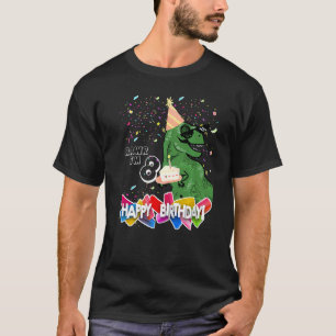 Kinder 8 Jahre alt 3. Geburtstag Junge Rex Dinosau T-Shirt