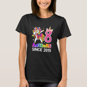 Kinder 8 Jahre alt 8. Geburtstag Einhorn Entführun T-Shirt
