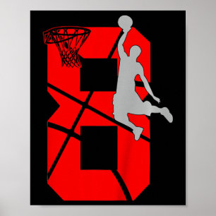 Kinder 8 Jahre alt 8 Jahre Bysketbyll Geburtstagsp Poster