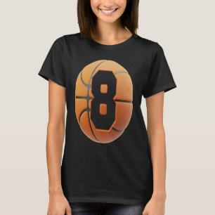 Kinder 8 Jahre alt Geburtstag Basketball Jungen 8. T-Shirt