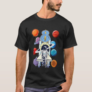Kinder 8 Jahre alt Geburtstag Junge Astronaut 8. G T-Shirt