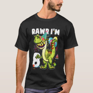Kinder 8 Jahre alt Geburtstagskinder & Jungen Rex  T-Shirt