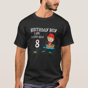 Kinder 8 Jahre alt Kleiner Fischerjunge Fischen Ki T-Shirt