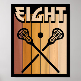Kinder 8 Jahre alt Lacrosse Geburtstagskind Mädche Poster