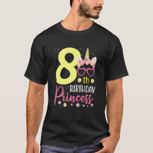 Kinder 8 Jahre alt Mädchen Einhorn 8. Geburtstagsp T-Shirt