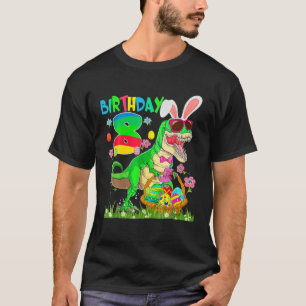 Kinder 8 Jahre alt Rex Dinosaurier Ostern Bunny Eg T-Shirt