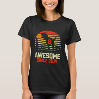 Kinder 8 Jahre Junge 8. Geburtstag Dinosaur Rex Aw T-Shirt