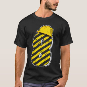 Kinder 8 Jahre Jungen acht Jahre Bau Party 8. Bir T-Shirt