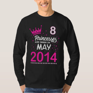 Kinder 8 Jahre Rosa Prinzessinnen sind im Mai Gebo T-Shirt