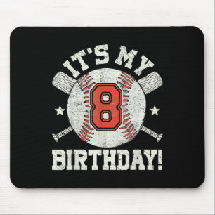 Kinder 8th Baseball Geburtstagsparty Boys Sport Fa Mousepad