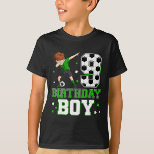 Kinder 9. Geburtstag Junge Fußball 9 Jahre alt 9 J T-Shirt