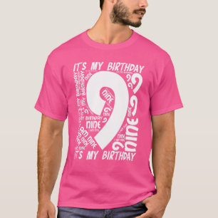 Kinder 9. Geburtstagsjunge Mädchen 9. Geburtstagsp T-Shirt