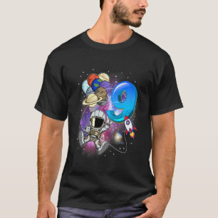 Kinder 9. Geburtstagsparty Astronaut Boys Girls 9  T-Shirt