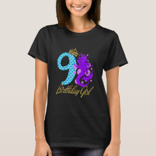 Kinder 9 Jahre alt 9. Geburtstag Mädchen Tochter P T-Shirt