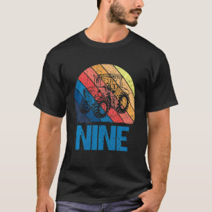 Kinder 9 Jahre alt 9. Geburtstag Traktor Bauer Boy T-Shirt