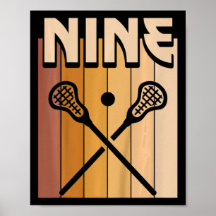 Kinder 9 Jahre alt Lacrosse Geburtstagskind Mädche Poster