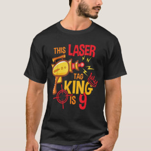 Kinder 9 Jahre alt Laser Tag Geburtstag Party 9. G T-Shirt