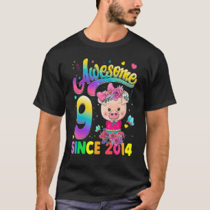 Kinder 9 Jahre alt seit 2014 Prinzessin Pig 9. Geb T-Shirt