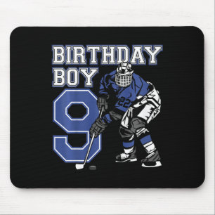 Kinder 9 Jahre alte Eishockey-Themen-Geburtstagsfe Mousepad