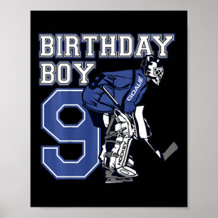 Kinder 9 Jahre alte Eishockey-Torhüter thematische Poster