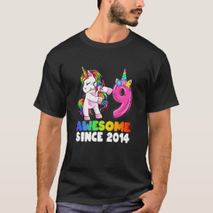 Kinder 9 Jahre alte Mädchen Teens Flossen Einhorn  T-Shirt