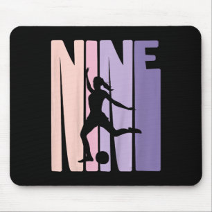 Kinder 9 Jahre Fußball Mädchen Geschenk 9. Geburts Mousepad