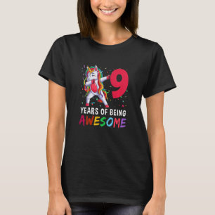 Kinder 9 Jahre Junge Teens Schlucken Einhorn 9th B T-Shirt