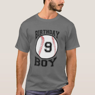 Kinder 9th Birthday 2012 Baseball Boys Nine 9 Nint T-Shirt