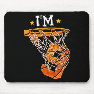 Kinder 9th Birthday Basketball I m 9 Boy Girl 6th Mousepad