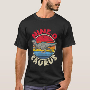 Kinder 9th Birthday Nine O Saurus I Velociraptor I T-Shirt