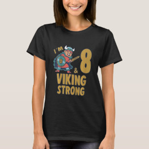 Kinder Acht 8 Jahre 8. Wiking Geburtstag Junge I´m T-Shirt