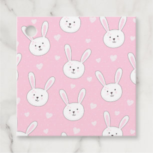 Kinder Adorable Bunny Rabbit Osterpink Herz Geschenkanhänger