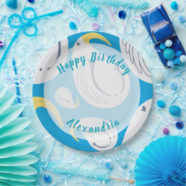 Kinder Albatross Geburtstag - Themenabend im Ozean Pappteller (Party)