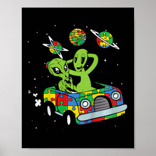 Kinder Alien Space Autismus Sensibilisierungskamer Poster