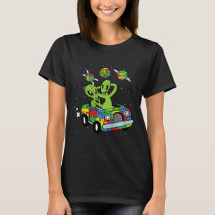 Kinder Alien Space Autismus Sensibilisierungskamer T-Shirt