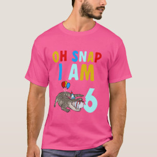 Kinder Alligator 6. Geburtstag Oh Snap Ich bin 6 K T-Shirt